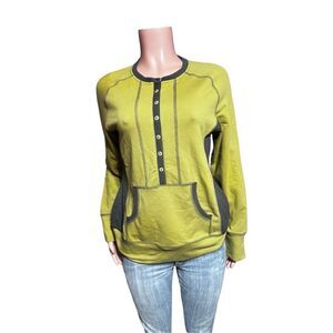 Pulp women crew neck long sleeve Henley raglan sweater M